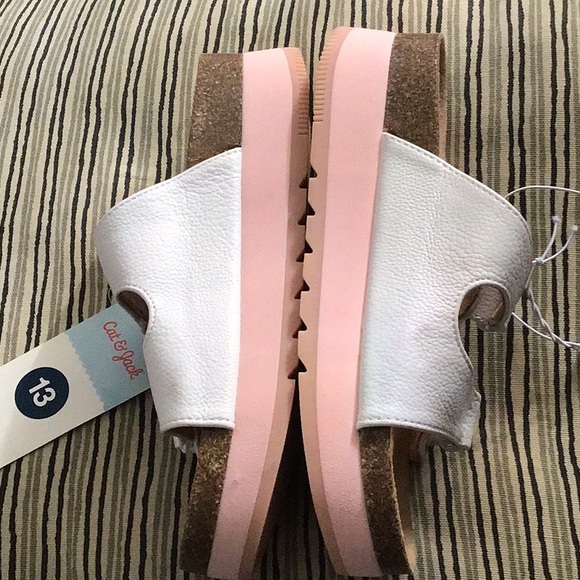 Girls' Claire Slip-On Footbed Sandals - Cat & Jack White 1 - Picture 4 of 7